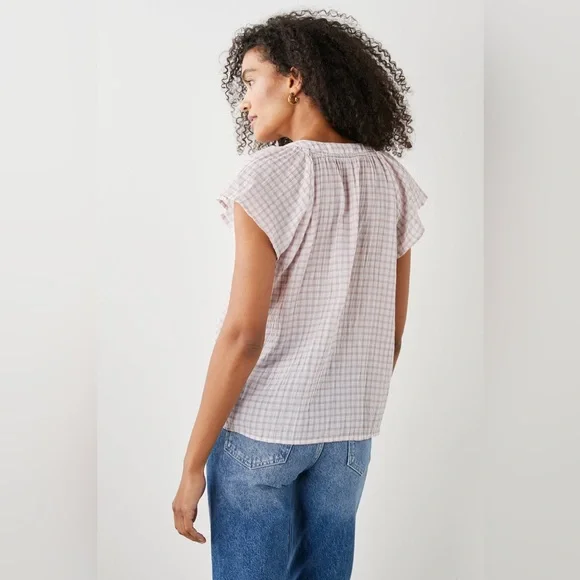 Rails Alena Top in Soft Rose Check (L) - Picture 5 of 14